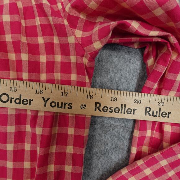 Anthropologie Top Womens 2 Button Front Plaid Checked Western Holding Horses - Picture 8 of 10